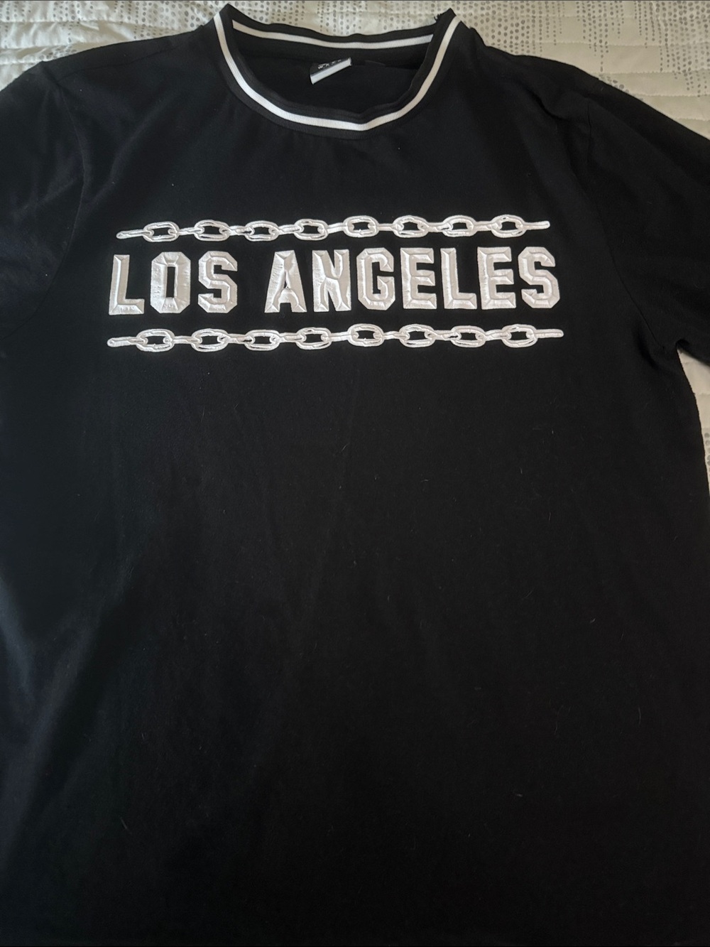 Men's Black Los Angeles Graphic Ringer Tee